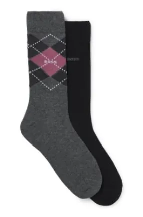 Two-pack of regular-length socks in a cotton blend