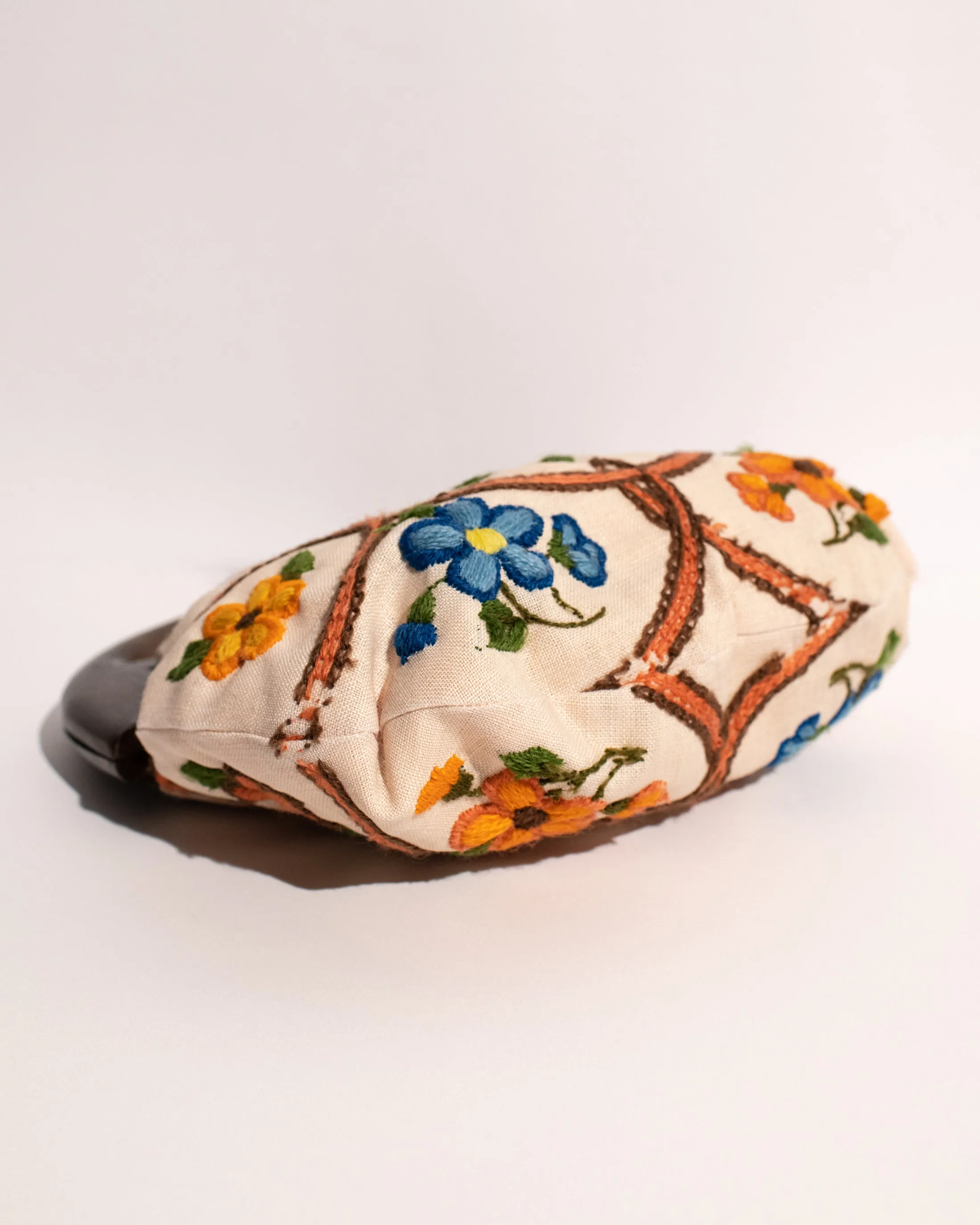 Vintage 1970 Embroidered Tapestry Bag