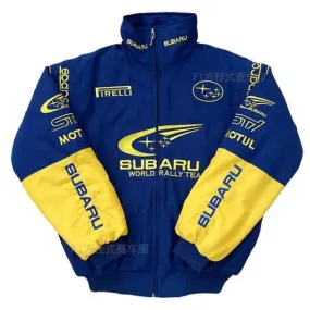 Vintage Racing Jacket, Subaru Bomber Jacket, F1 Jacket, F1 Streetwear, Vintage Bomber embroidery Jacket