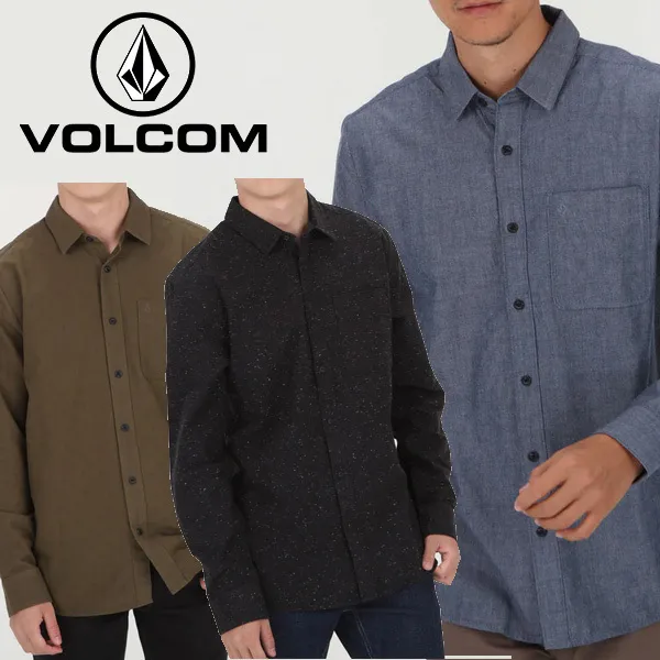 Volcom  |Unisex Street Style Plain Cotton Short Sleeves Shirts