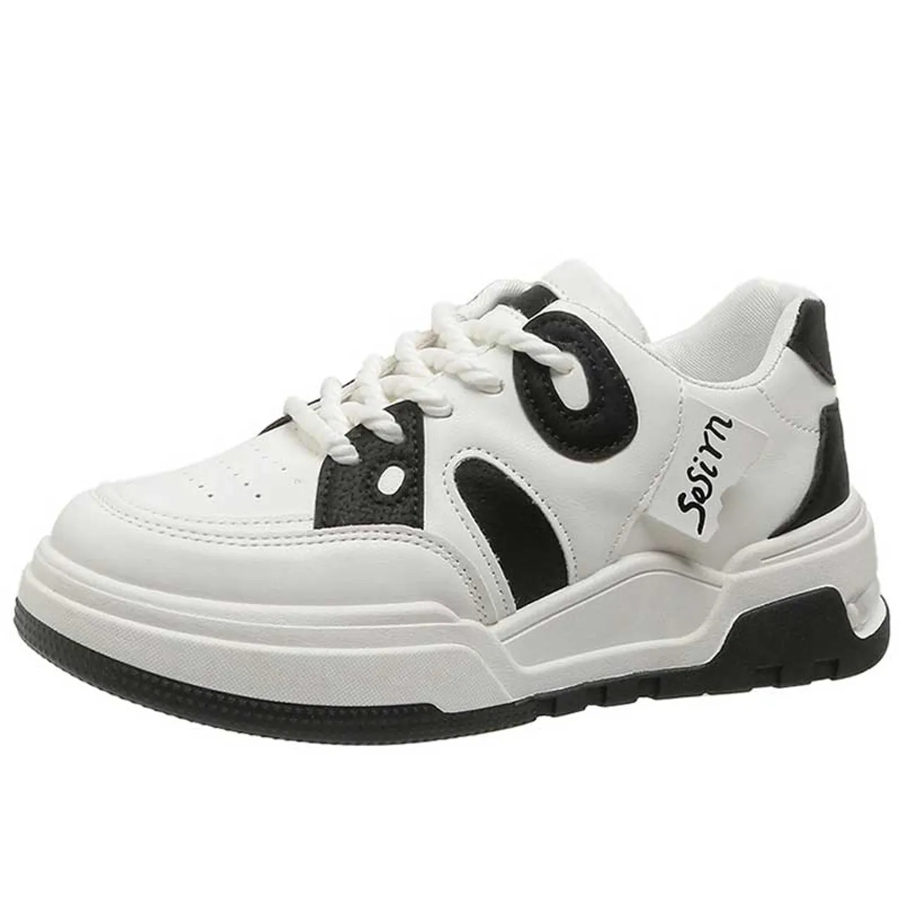 White black label tab casual shoe sneaker