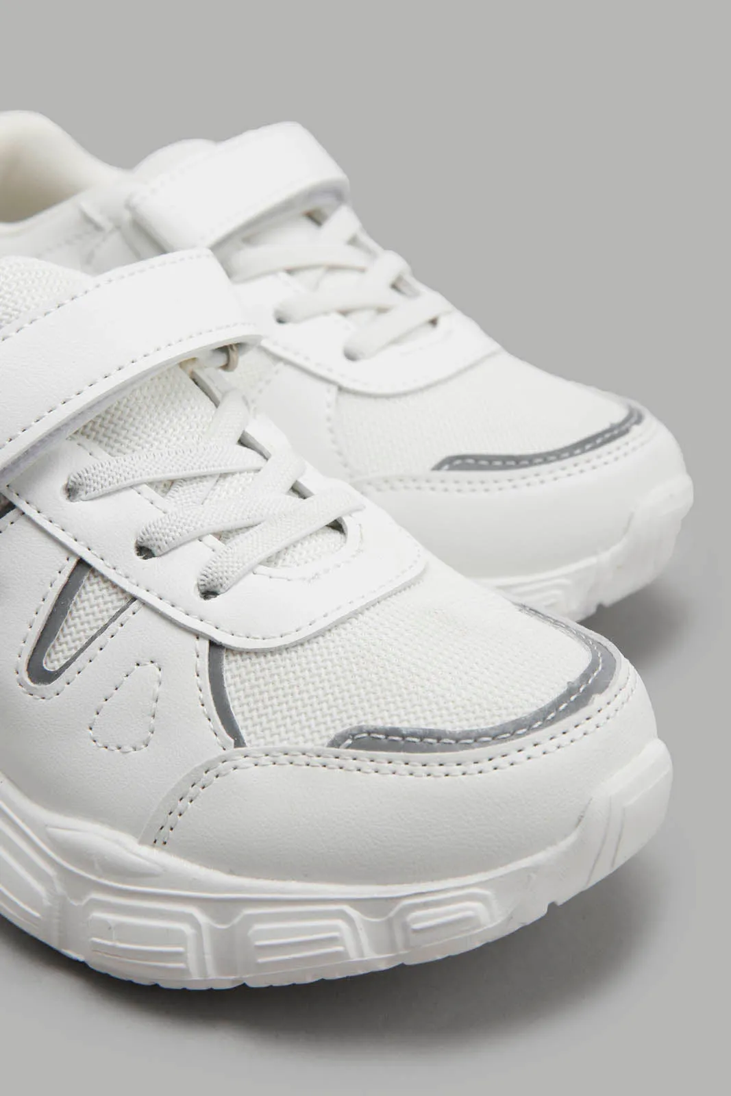 White Chunky Sneaker For Boys