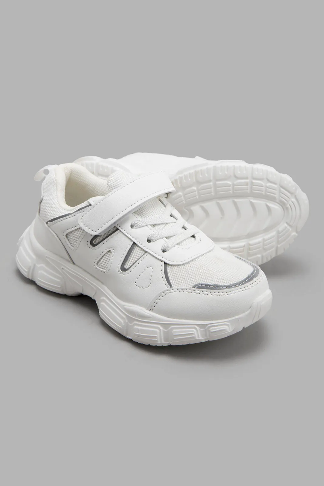 White Chunky Sneaker For Boys