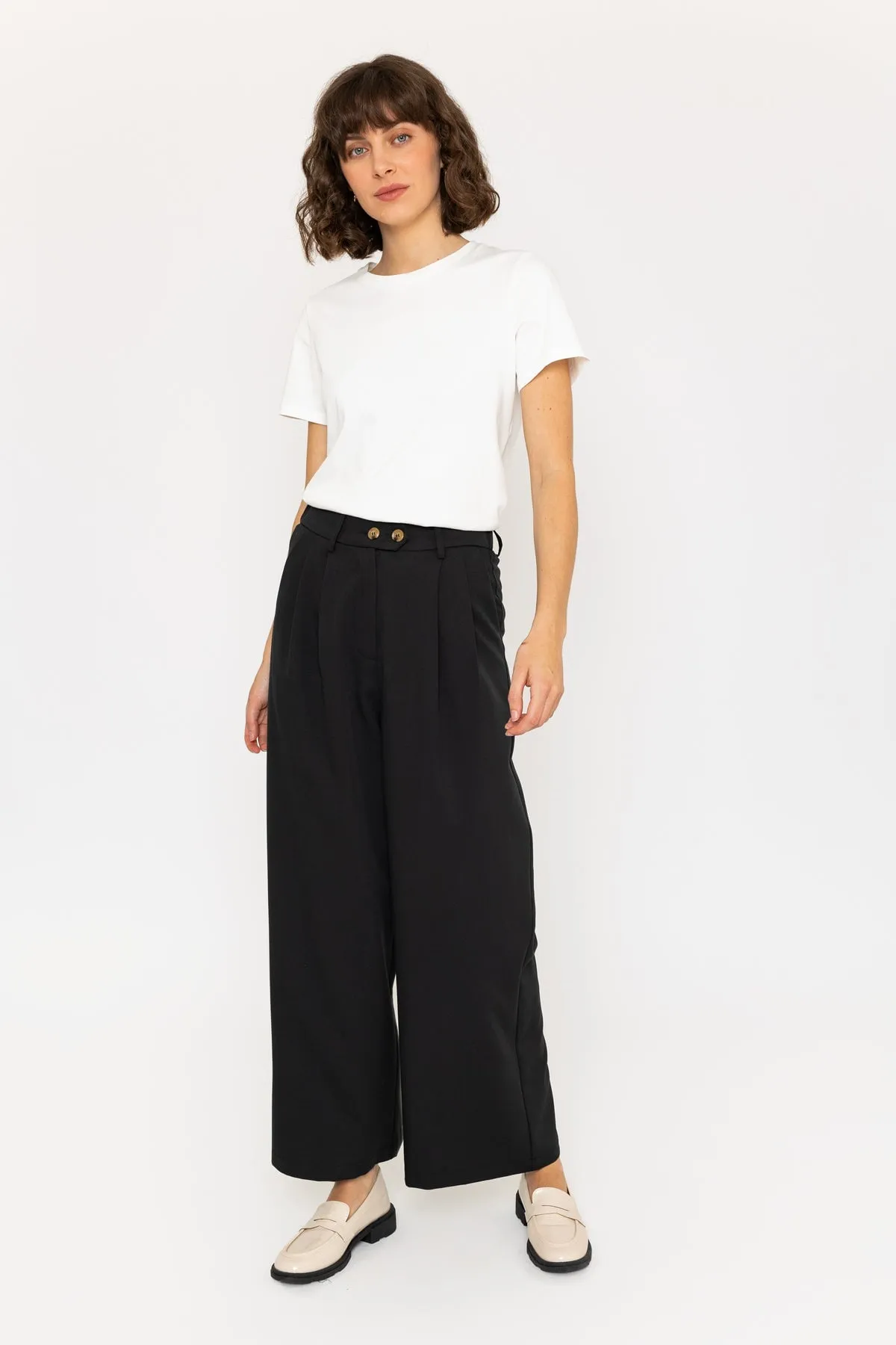 Wide Leg Palazzo Pant in Black