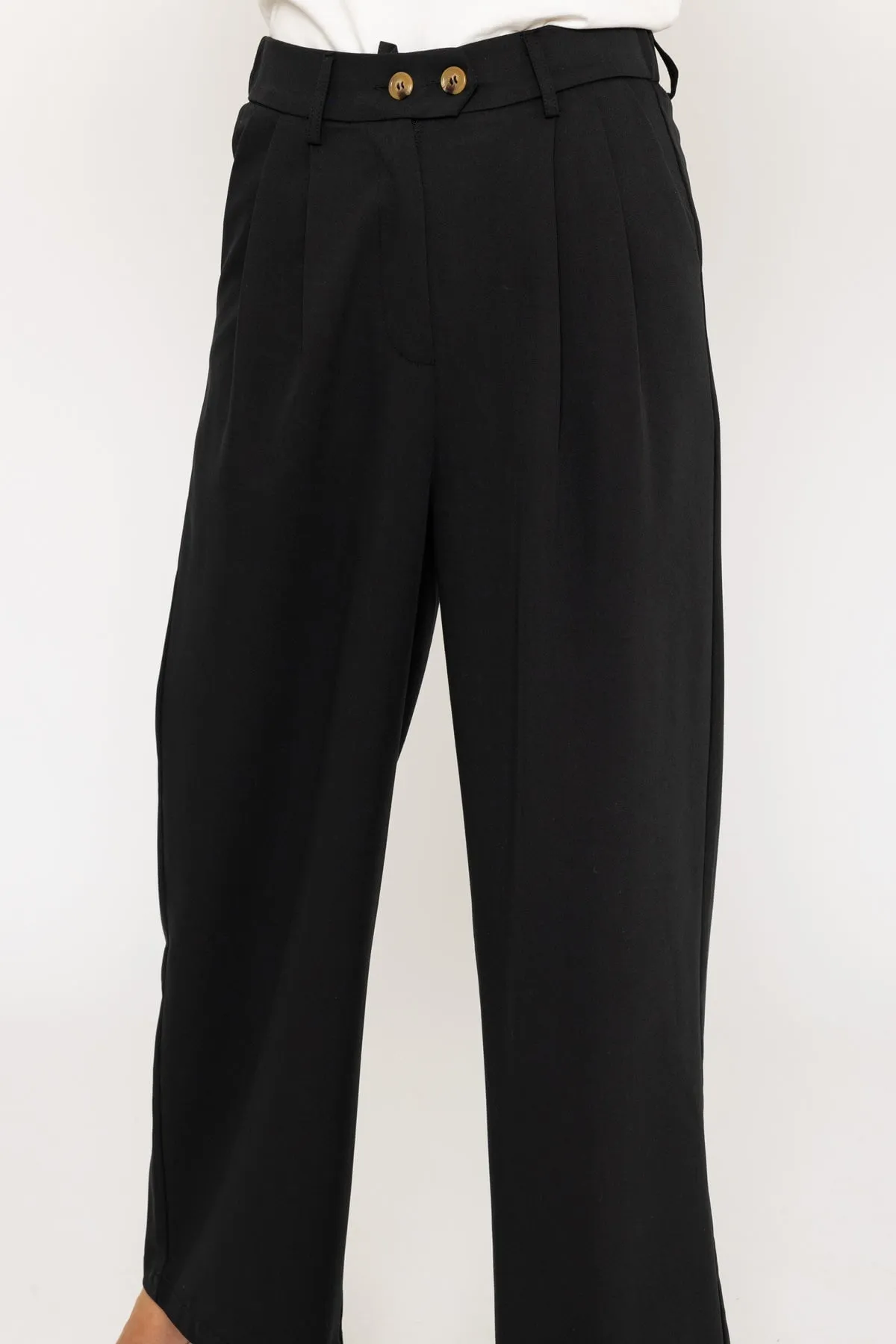 Wide Leg Palazzo Pant in Black