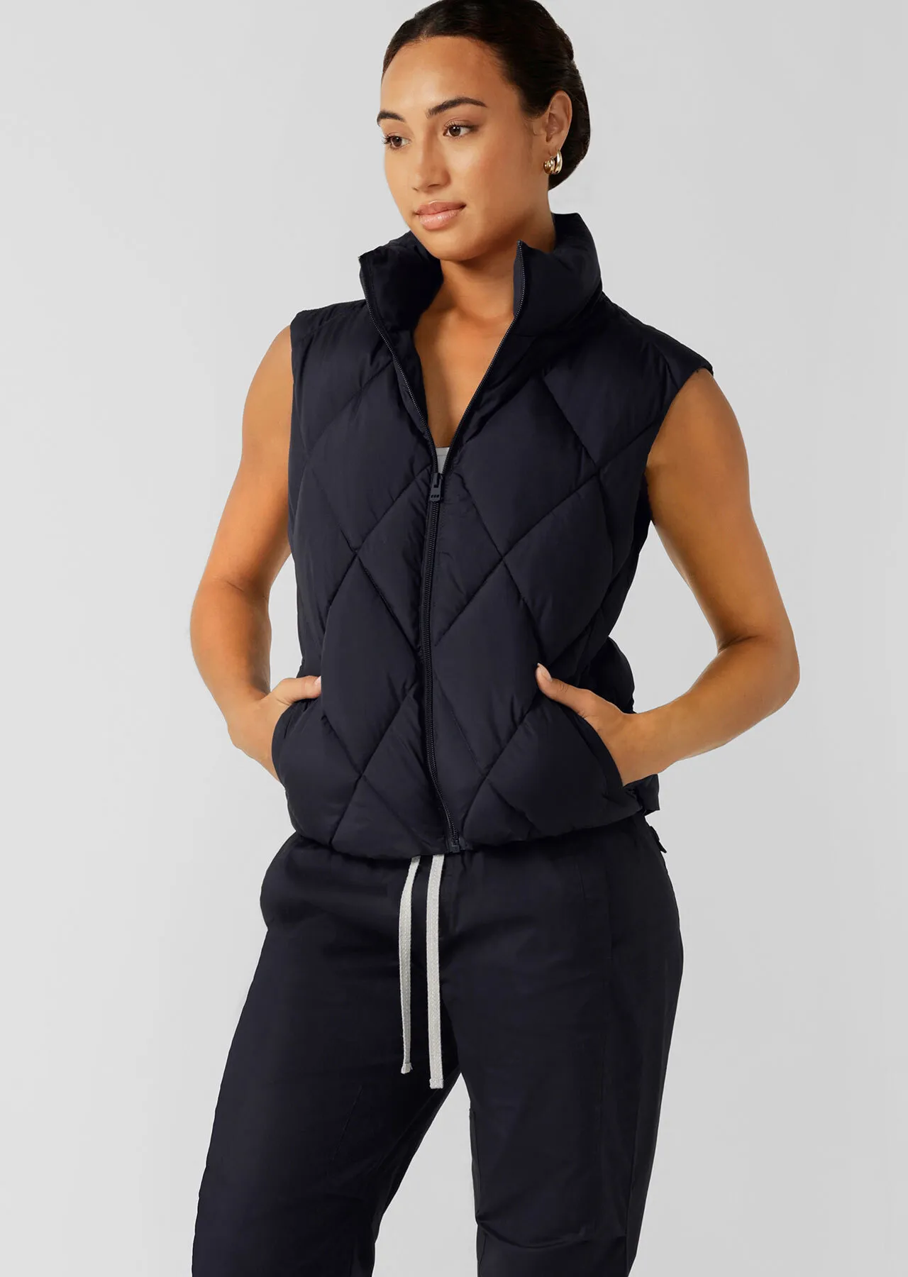 Winter Warmth Puffer Vest | Blue | Jackets, Hoodies and Sweats | Lorna Jane Australia