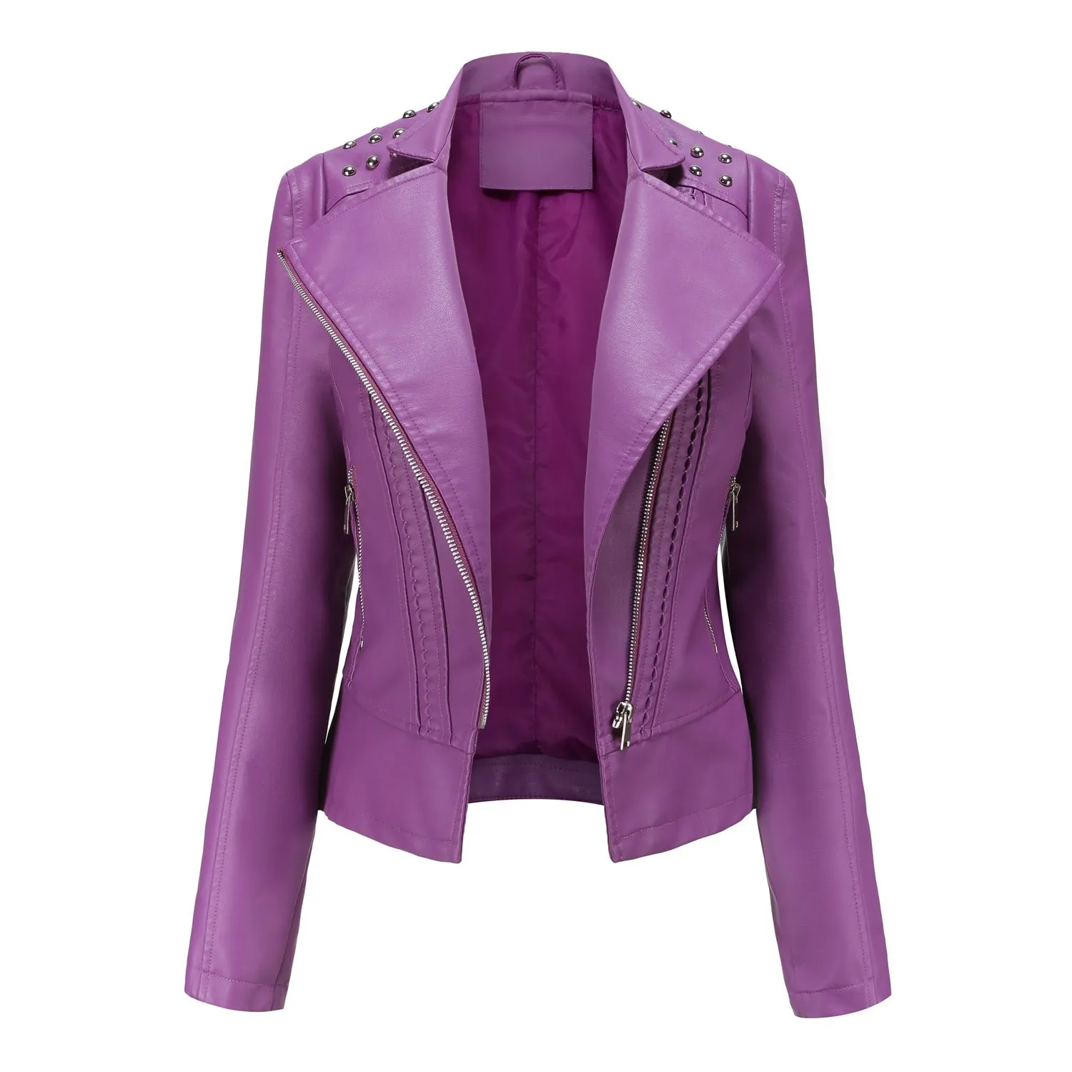 Women's Leather Jacket Slim Thin Small Coat