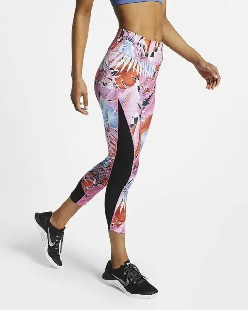 Women's One Dri-Fit Cropped Leggings (686 - Floral Hawaiian)