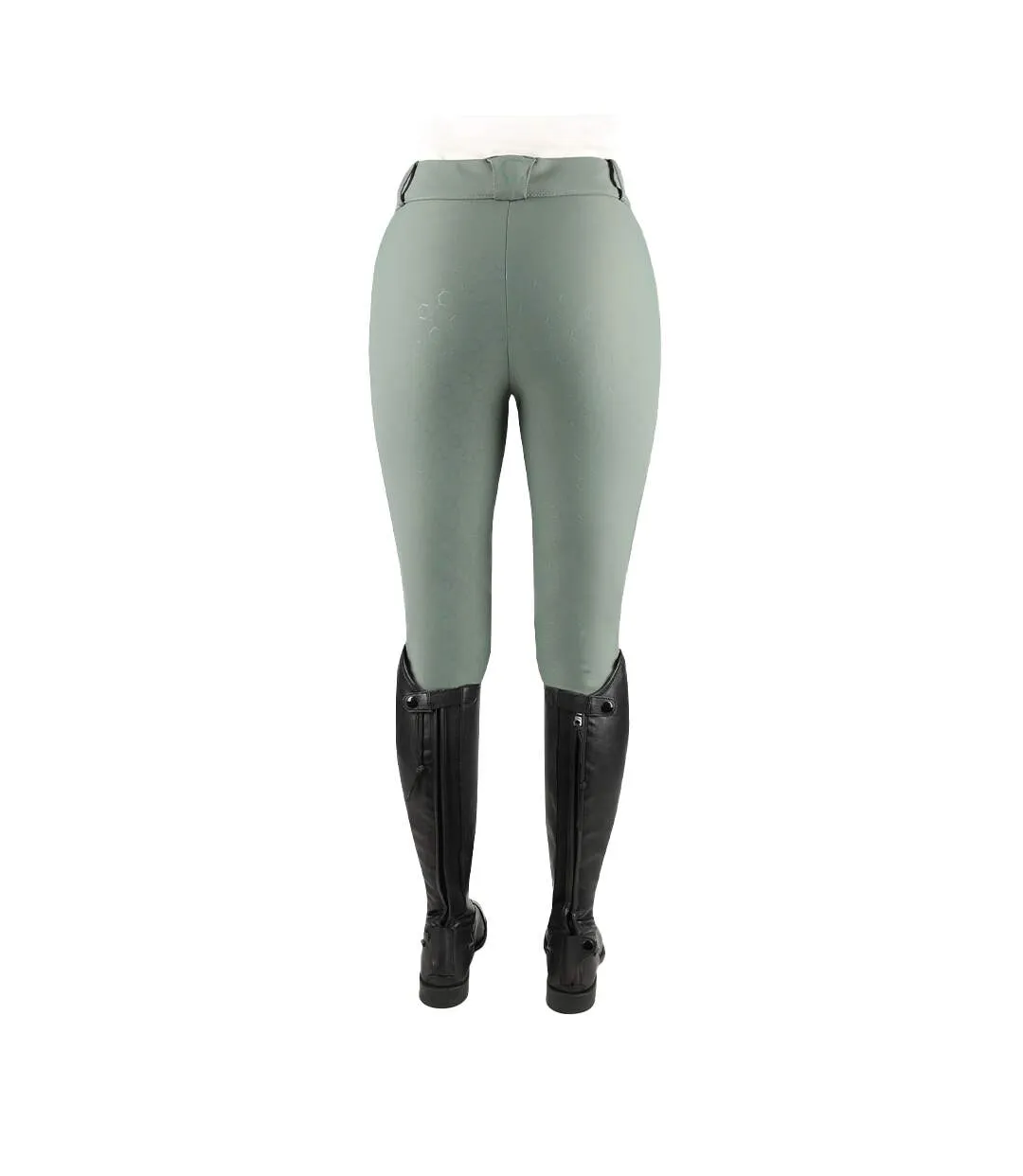 Womens/ladies horse riding tights sage Coldstream