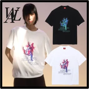 WOOALONG  |Unisex Street Style Logo T-Shirts