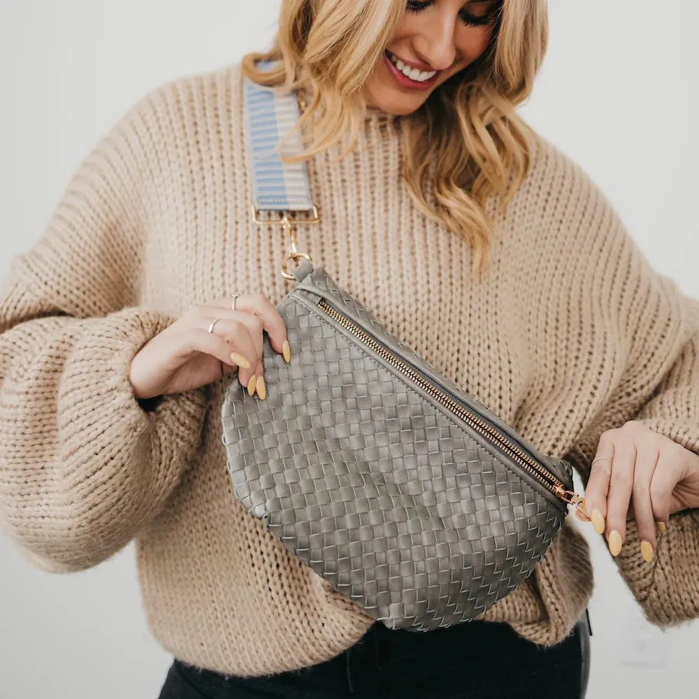 Woven Westlyn Bum Bag - Grey